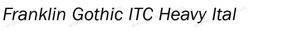 Franklin Gothic ITC Heavy Italic BT字体转换